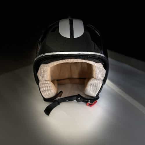 Casque jet BILL noir brillant